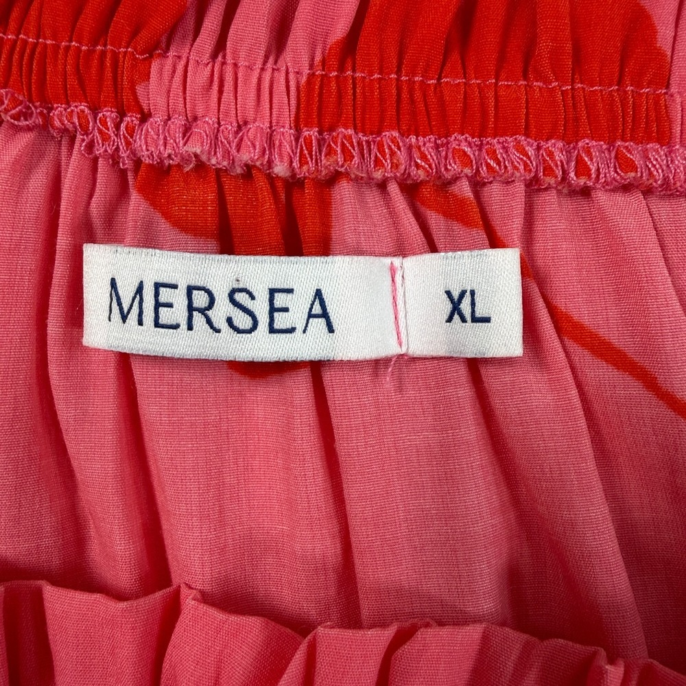 Mersea Ibiza Floral Dress Sz XL Pink Red Coastal Cottage Boho Romantic Resort - Picture 7 of 8